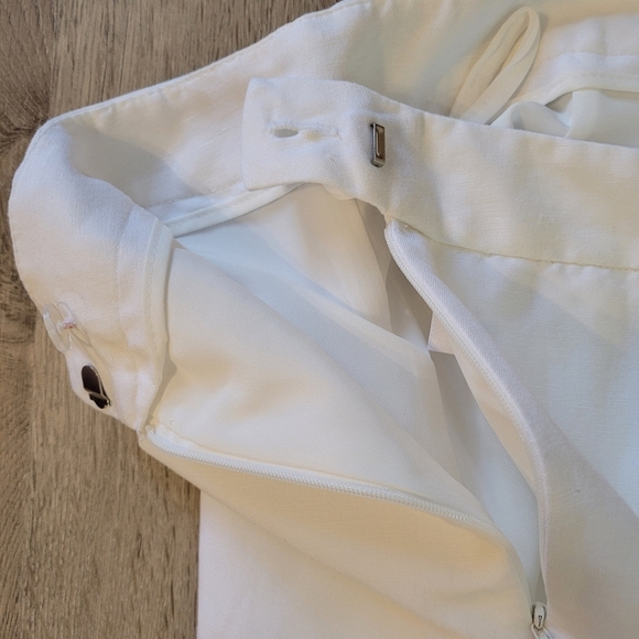 Kasper white linen/viscose pants size 4 - Picture 4 of 6